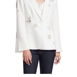 Cinq à Sept White Rumi Shooting Star Blazer size 4